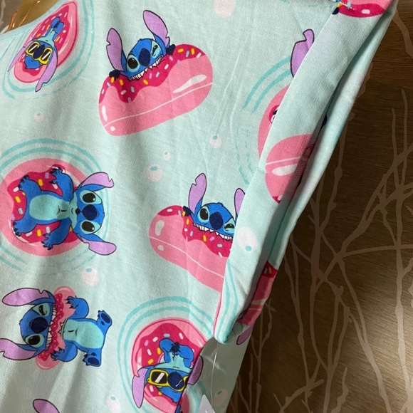 DISNEYLAND DISNEY STITCH WOMEN PAJAMA TSHIRT DRESS - Picture 8 of 10